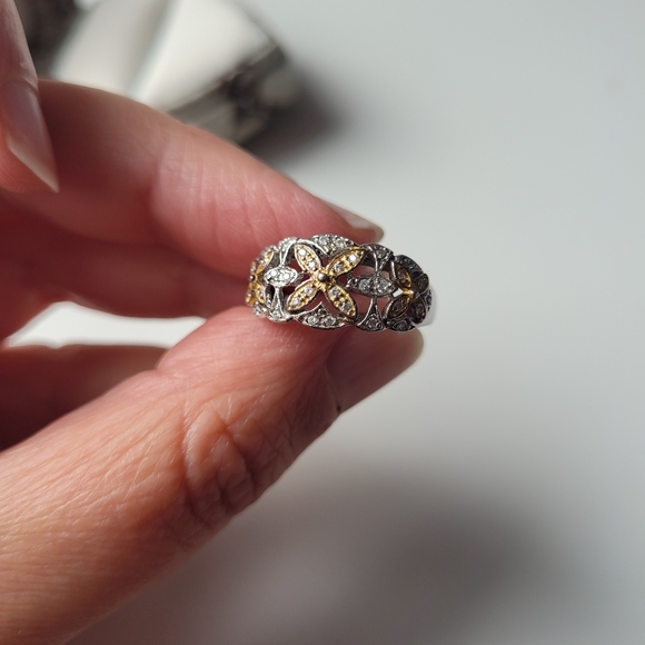 Tocara 925 silver ring with rhinestones - Picture 3 of 8